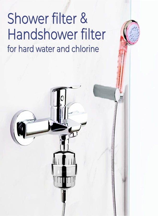 RIVERSOFT SFH-15 combo pack, SF-15 PRO shower and tap filter for hard water and SH-15 Handshower water softener|Hard water filter (ABS, Chrome) - Image 2